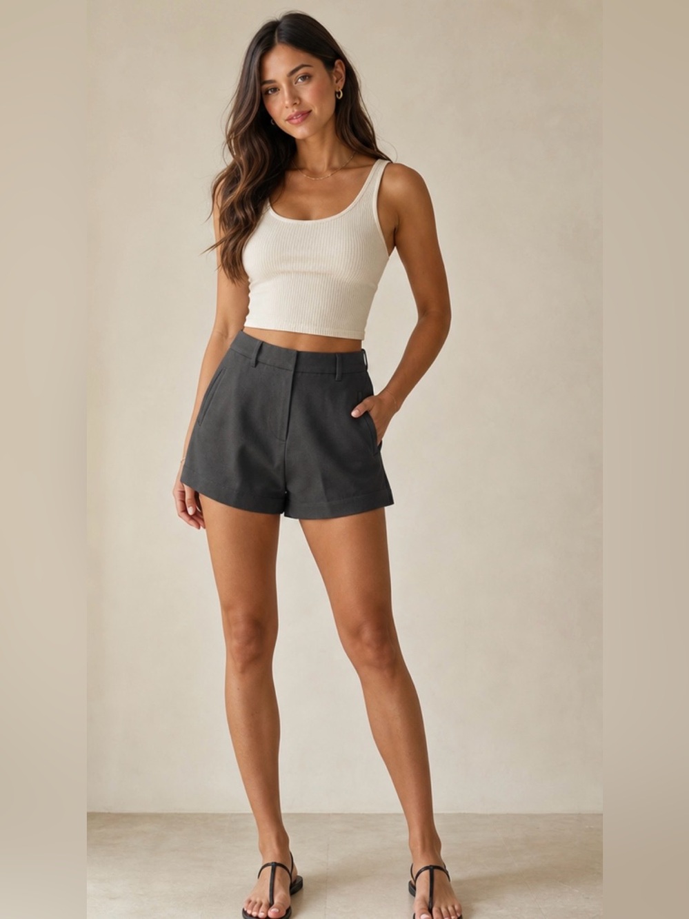 Wilfred Black Tailored High-Waist Shorts. Size 4